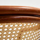 Beech and rattan armchair