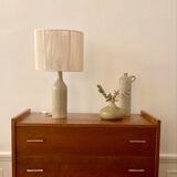 Stoneware and rope lamp