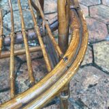 Vintage rattan children's armchair