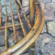 Vintage rattan children's armchair