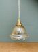 Suspension tulipe vintage en verre ambré