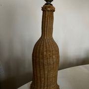 Product Popup Noel 22 Lamp foot bottle and wicker braided 1950 Marseille