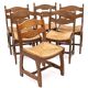 Set de 6 chaises par Guillerme et Chambron