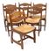 Set of 6 chairs by Guillerme and Chambron