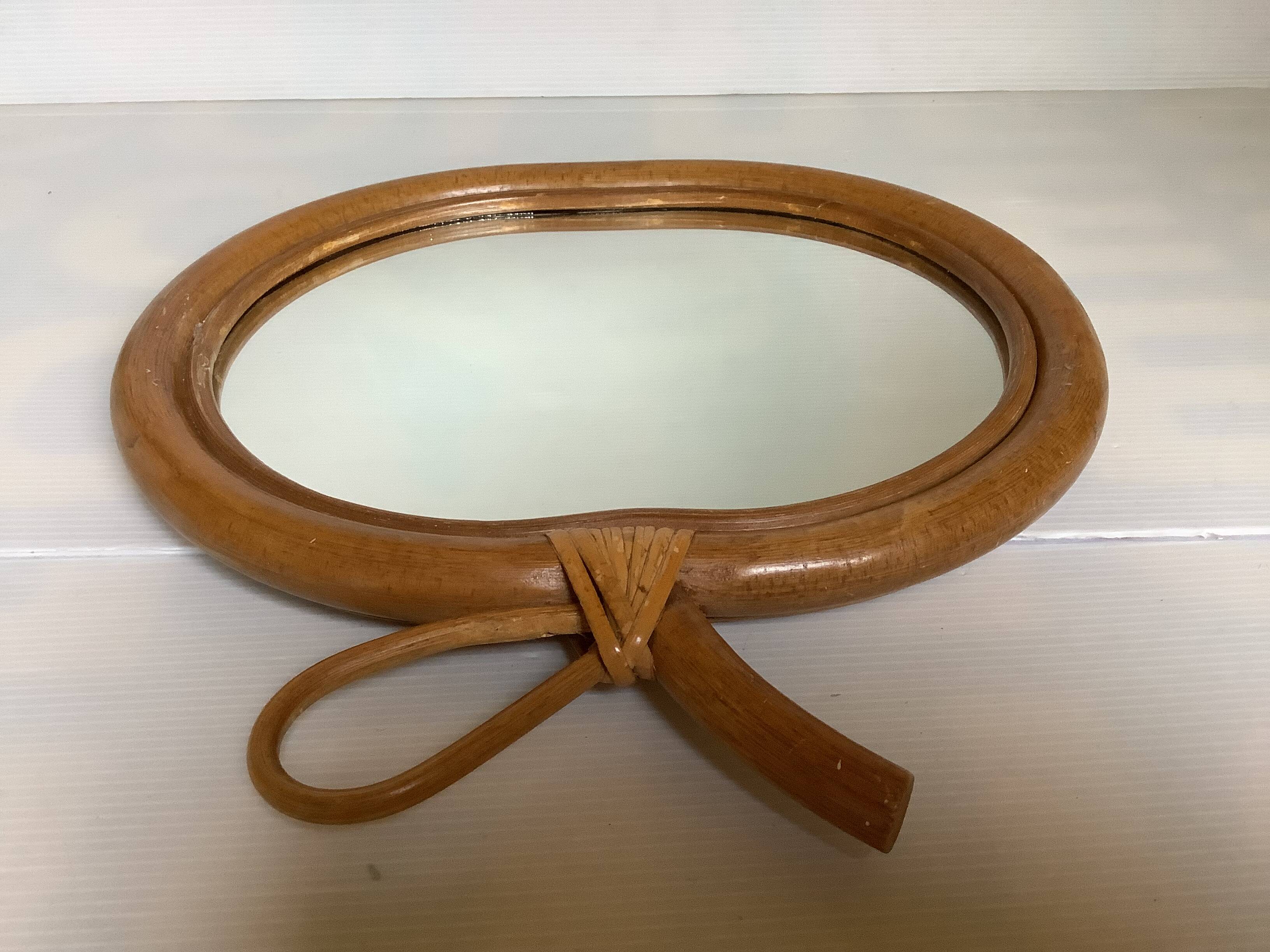 Vintage bamboo apple mirror