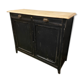 Vintage Parisian black patinated buffet