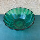 Superbe Coupe / Saladier Vintage en Verre Vert Émeraude