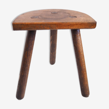 Tripod stool made of old wood