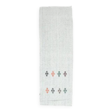 Turkish vintage handwoven wool kilim rug 71x220