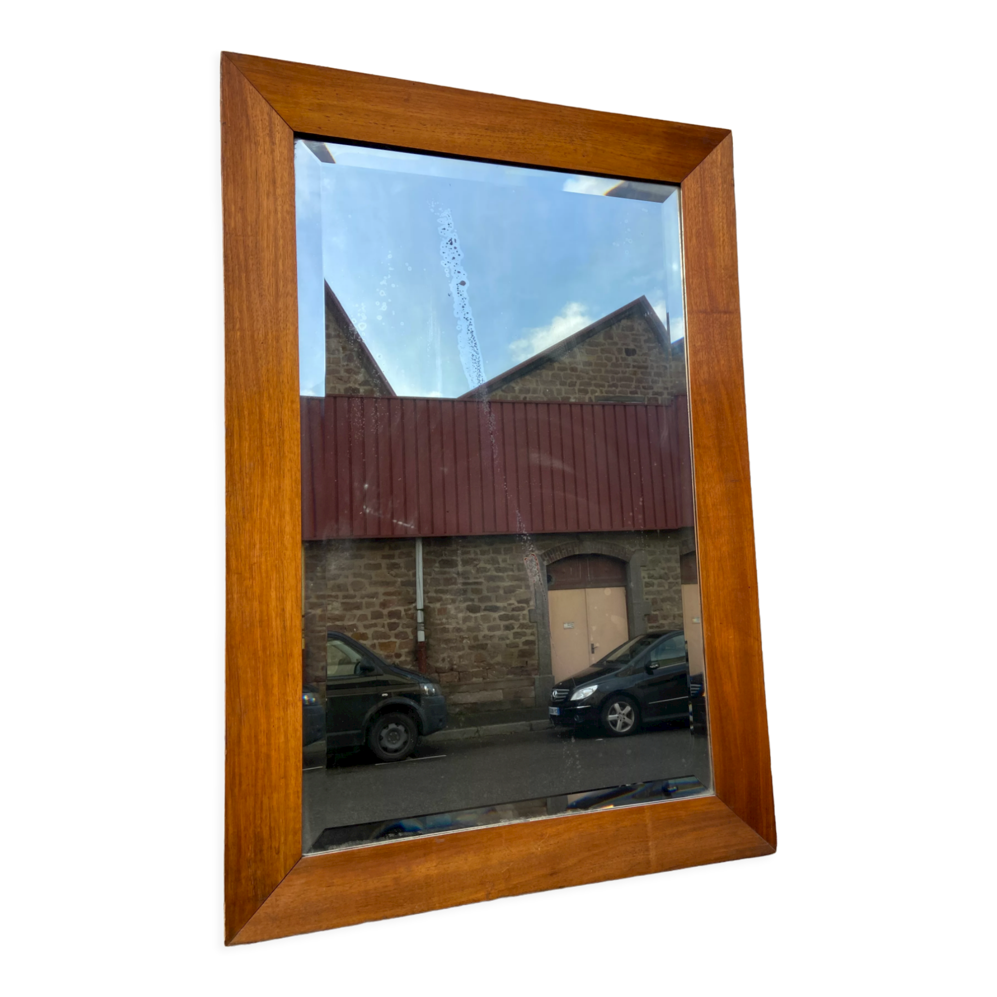 Old mirror ice vintage 1850 walnut alsace region style louis philippe