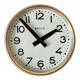 Gilded wall clock Brillié gold industrial pendulum station factory workshop 1960 26 cm