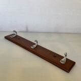 Wooden tea towel holder with 3 hooks