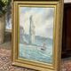 Watercolour under glass, late 19th century, signed A. Johnston 1891.