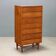 Commode vintage en placage de noyer, design, Italie, années 1950