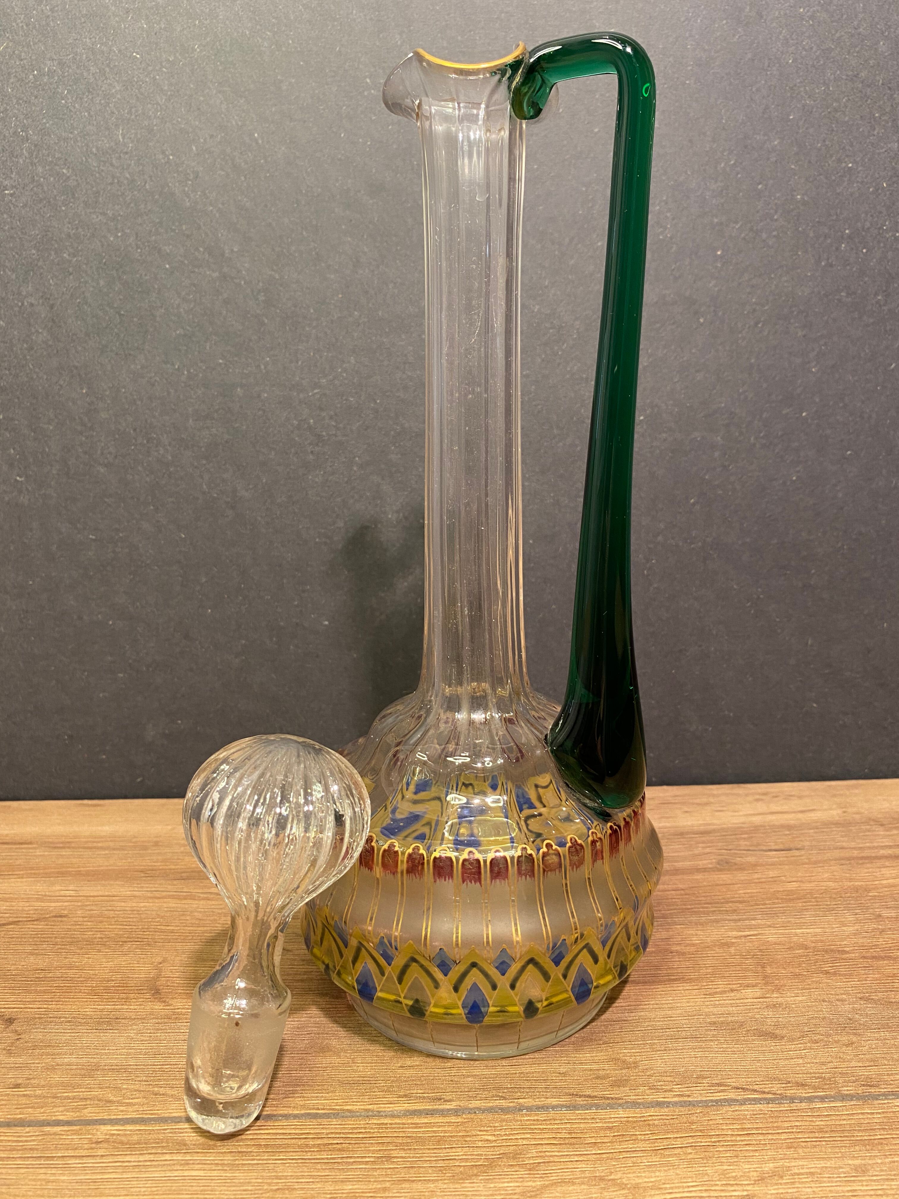 Carafe in tinted glass Murano Venice