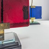 Pair of table lamps by Pietro Chiesa for Fontana Arte in glass and brass