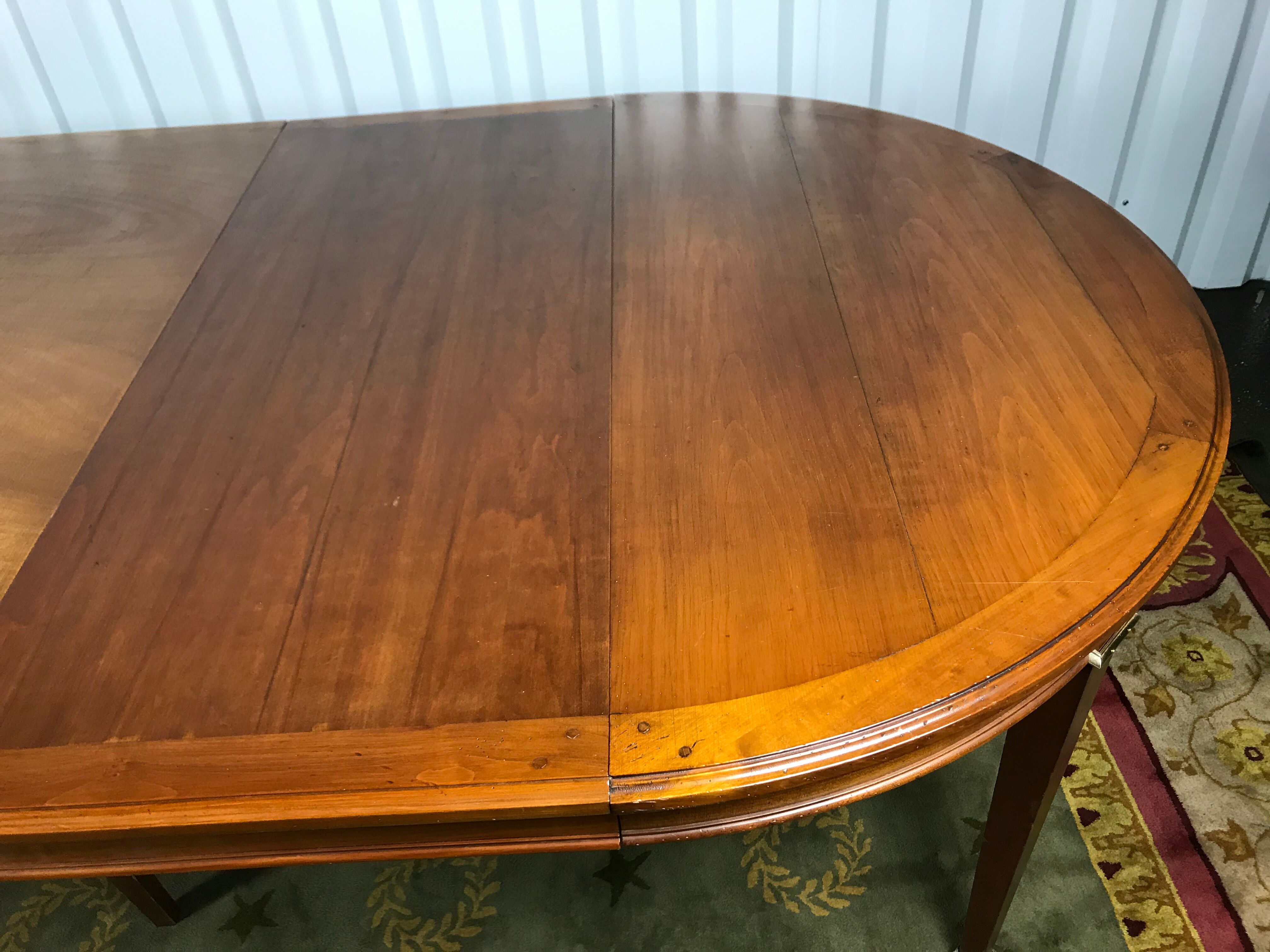 Louis XVI dining room table - 3 cherry extensions