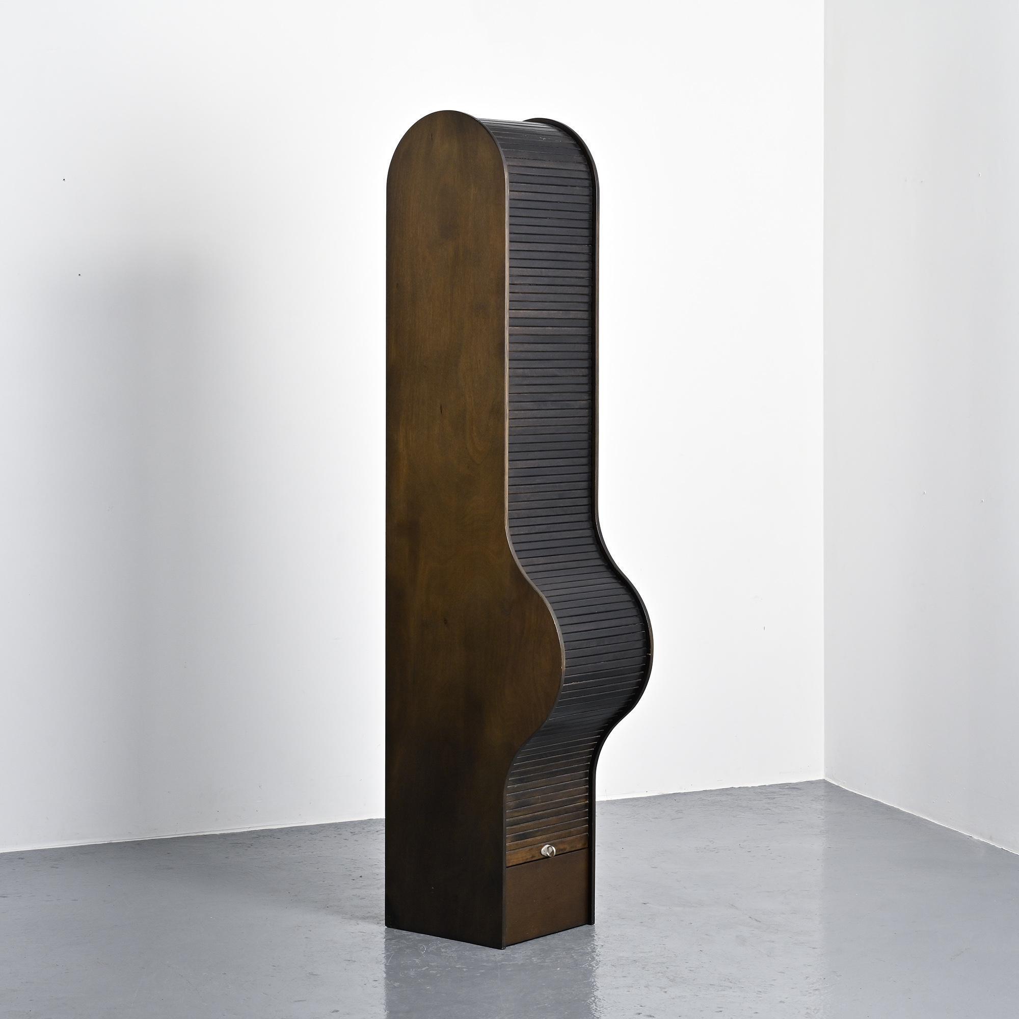 Jalousie secretary 5822 by Klaus Vogt for Thut Möbel, circa 1970.