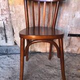 Old baumann style bistro chair dark wood