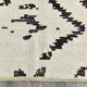 7x10 Neutral White Modern Super Soft Moroccan Rug, 216x294Cm