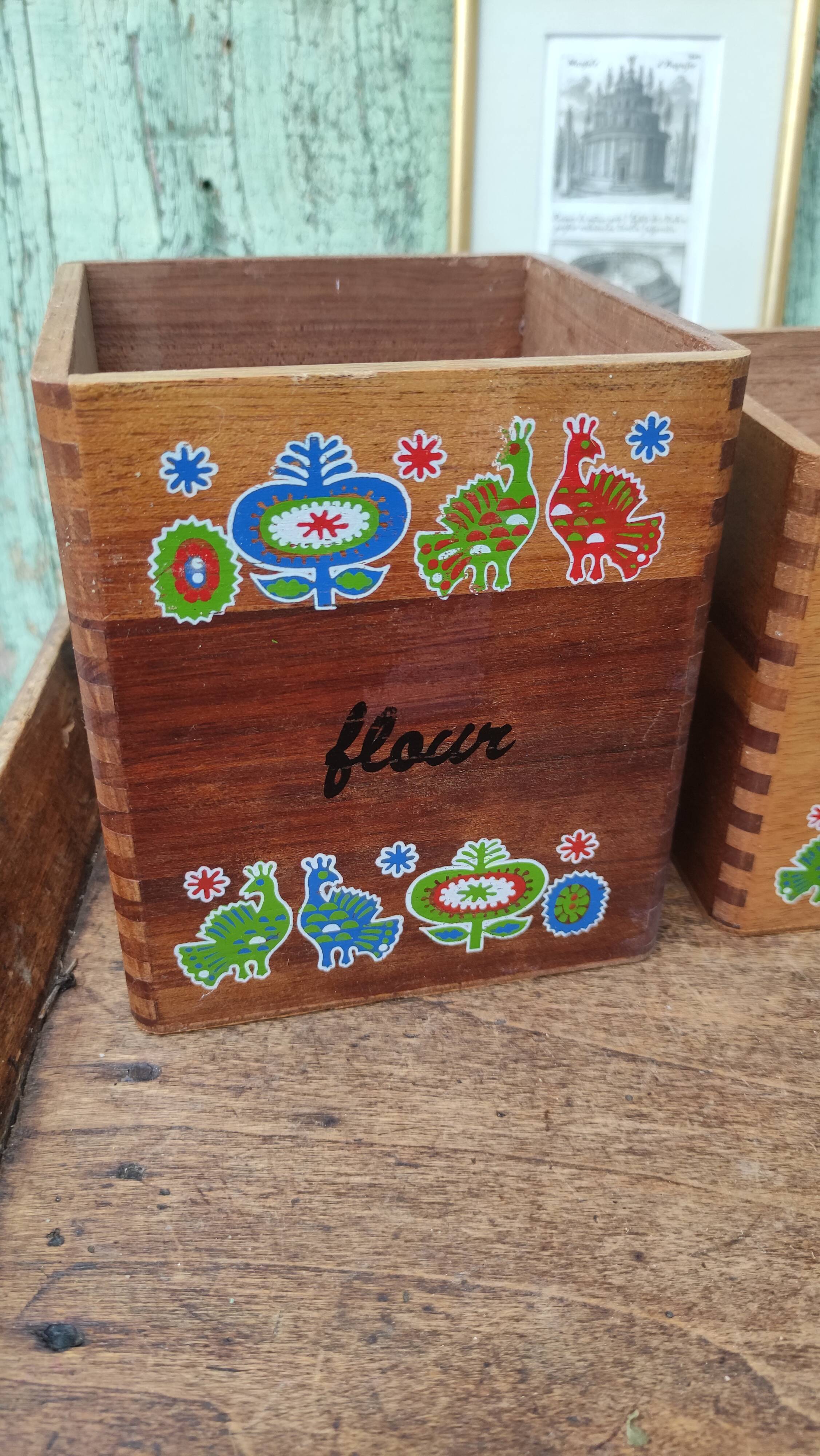 Pots à épices en bois français et anglais