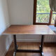 Vintage wooden and metal table – bistro/workshop style