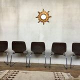 Series of 5 retro vintage stackable chairs flototto pagholz by adam stegner 1960 1970