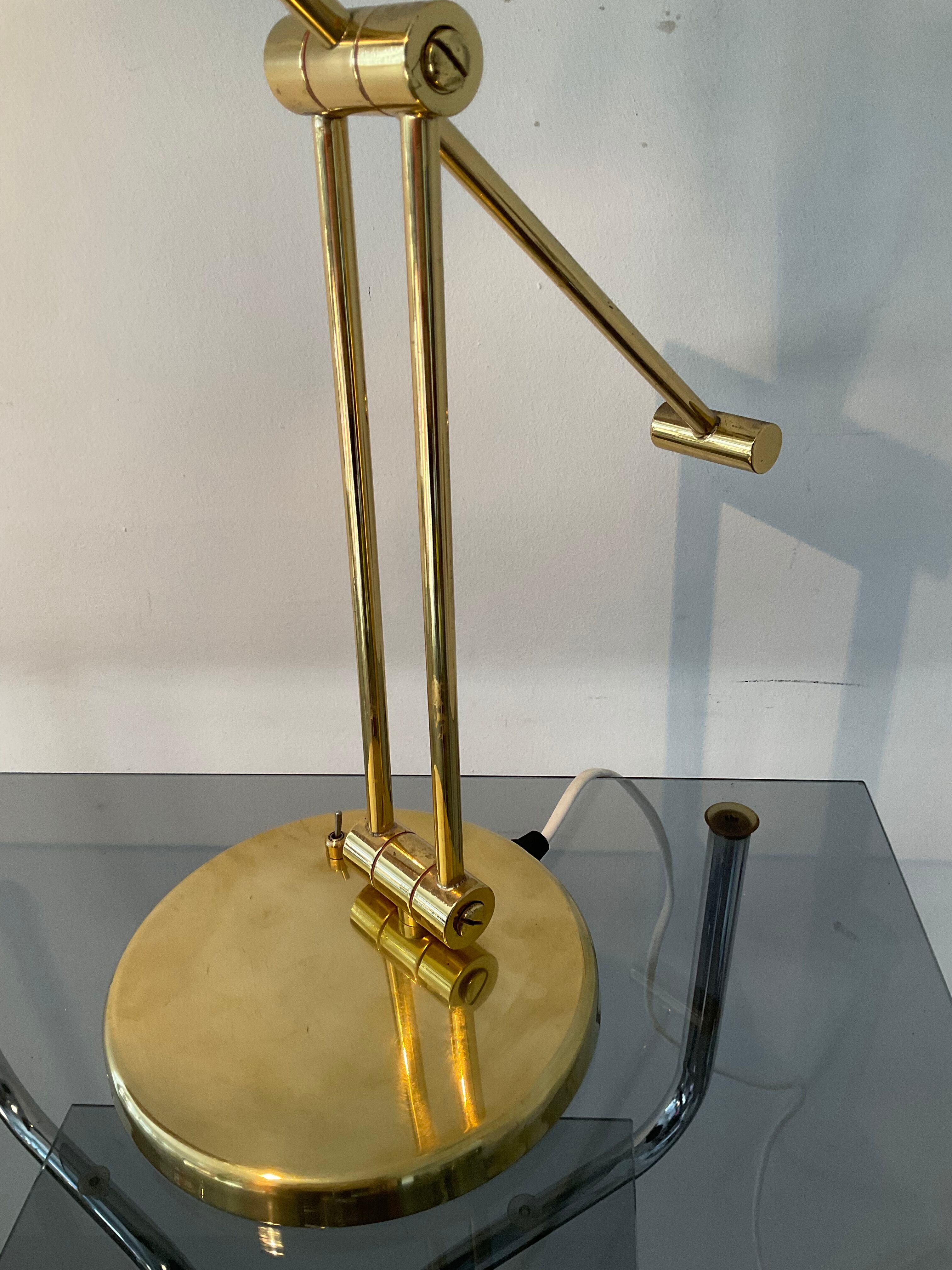 Articulated lamp Deknudt brass, 70s