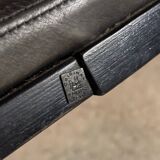 Mid-century armchair in black leather Nelo Sweden