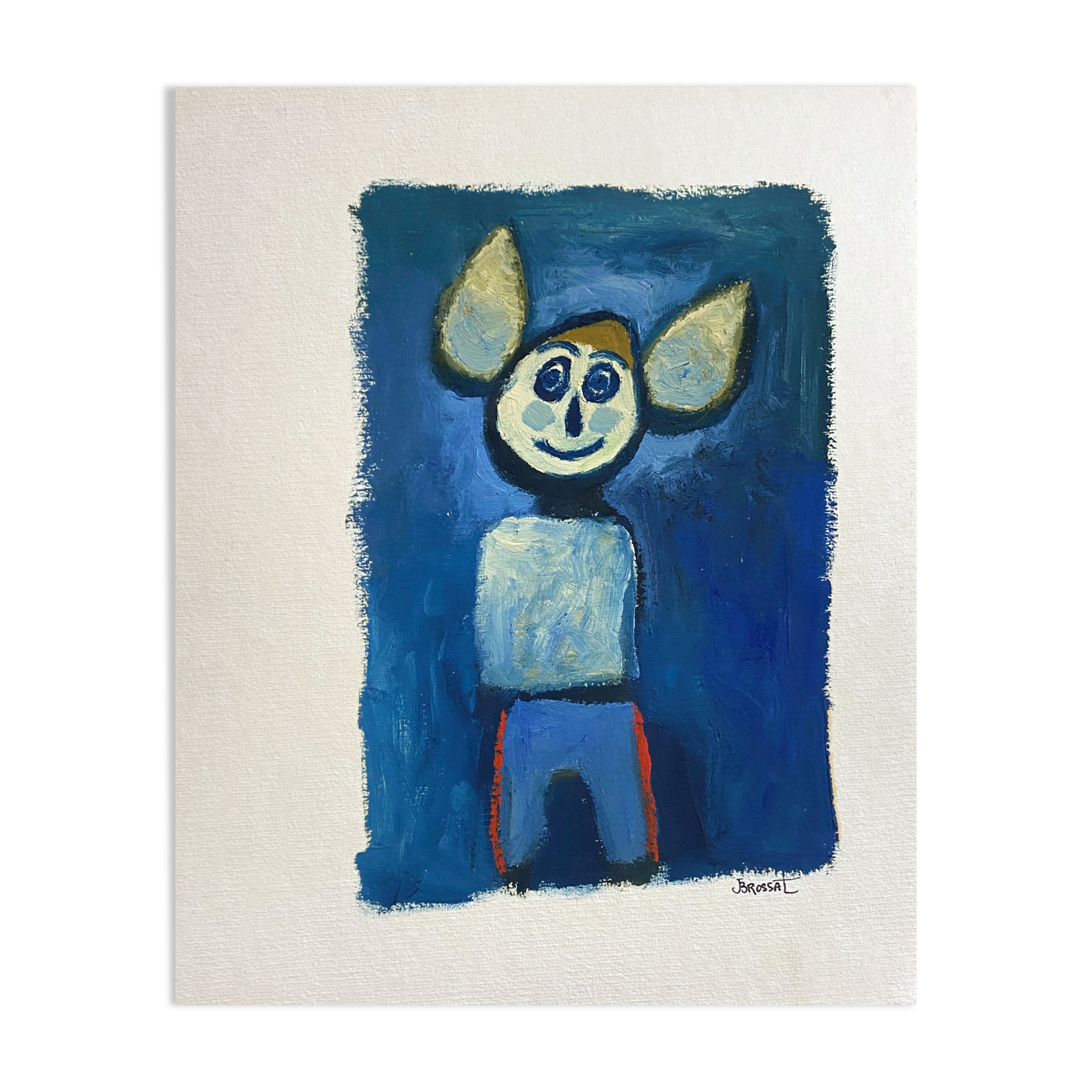 Painting "The Fauna" HSP by J.M. Brossat (born in 1946)