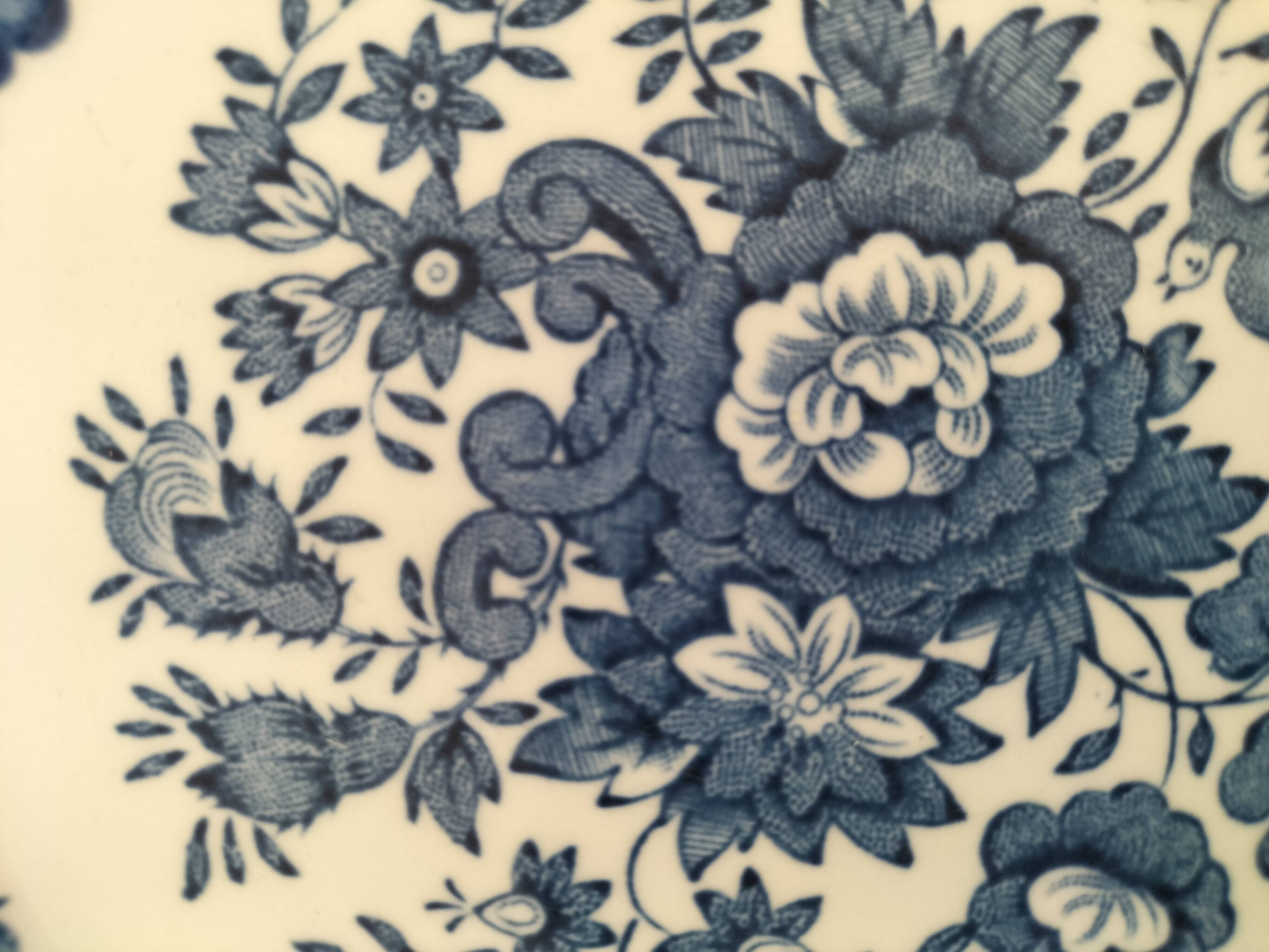 4 assiettes à dessert anglaises Ridgway Windsor bleues – Staffordshire