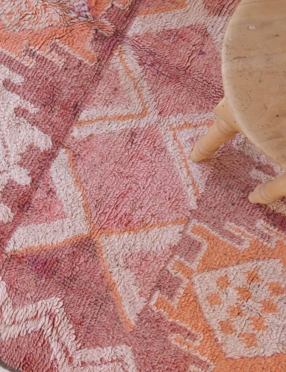 Vintage Pink Berber Rug - 330 x 162 cm