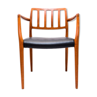 Model 66 armchair in teak and leather by Niels O. Muller for J.L. Mullers 1960s