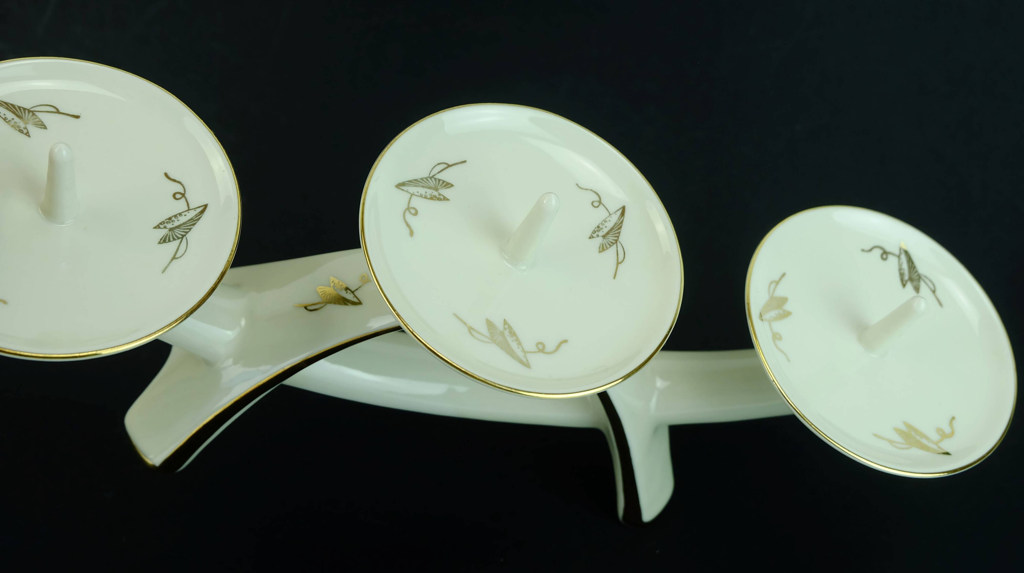 Mid century porcelain candle holder alka-kunst bavaria decor 'peking'