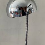Vintage workshop lamp in chrome metal