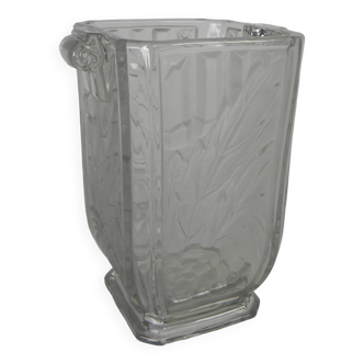 Glass Art Deco Vase, Maison SPIP, 1930s