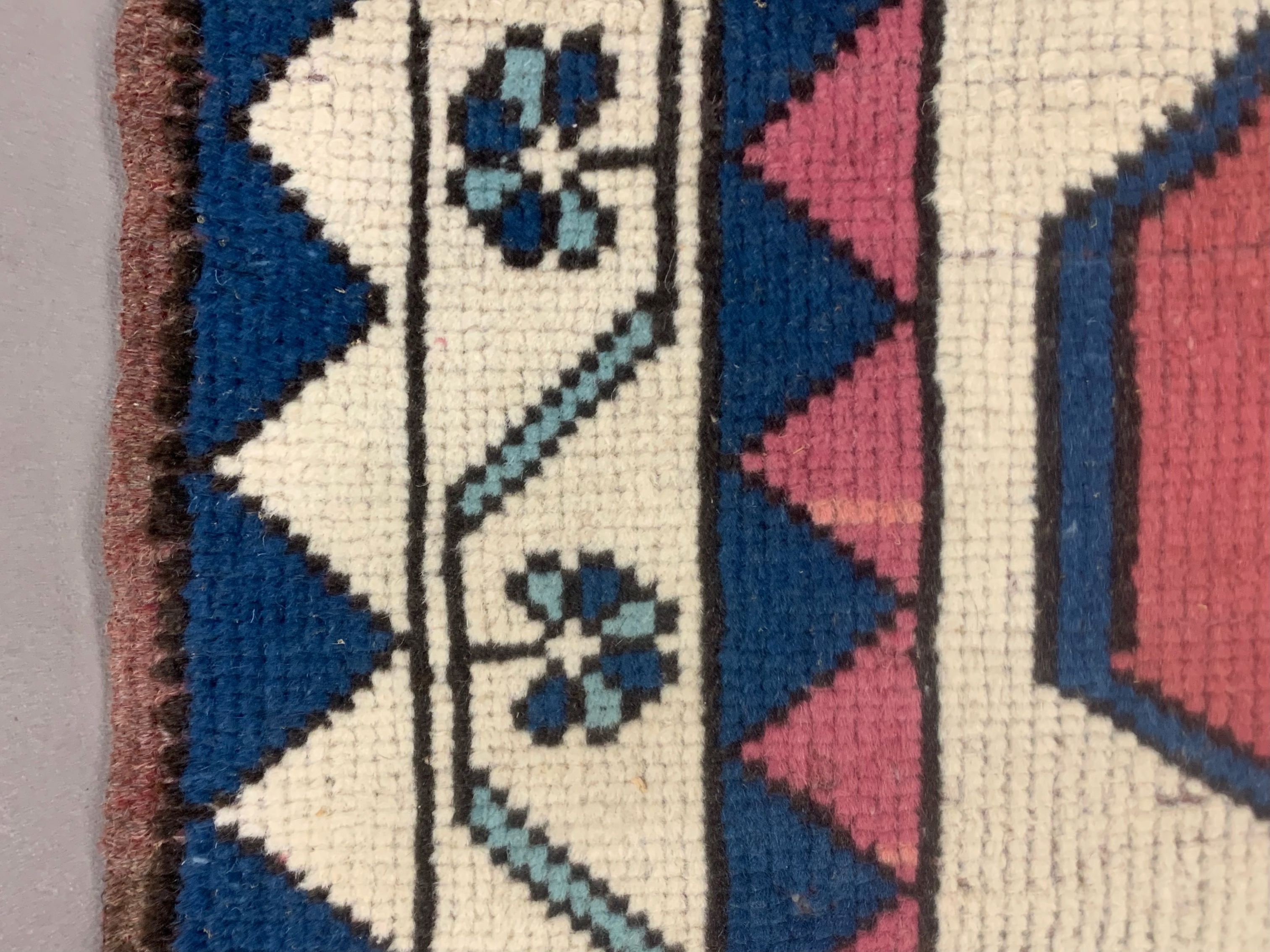Old Turkish Kazak rug 129x98 cm vintage tribal