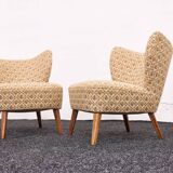 Ensemble canapé et fauteuil cocktail suédois, années 1950 – Dossier incurvé