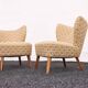 Ensemble canapé et fauteuil cocktail suédois, années 1950 – Dossier courbé