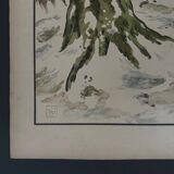 Lithograph by Henri Rivière The Aspects of Nature The Wood, Winter