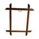 Miroir en bois sculpté pour imiter le bambou 30x36cm