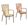 Metal and synthetic rope chairs