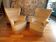 Pair of velvet toad armchairs