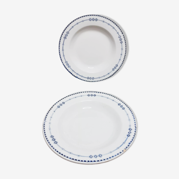 Assiettes creuses en faïence Terre de Fer Russia