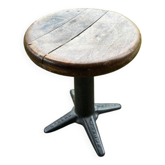 Old vintage industrial Singer stool