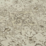Tapis beige oriental ancien fait à la main 207 cm x 307 cm