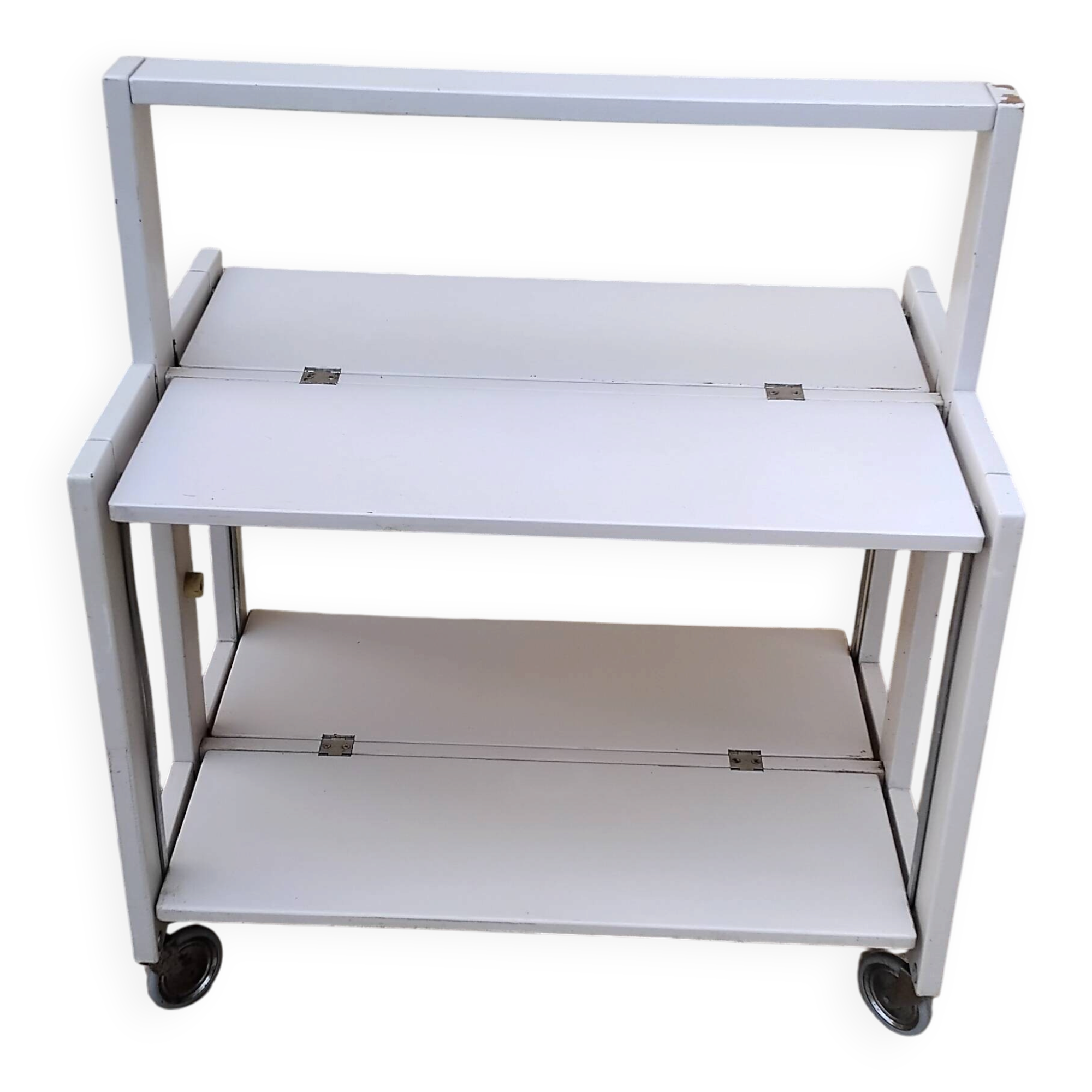 Foldable dessert table TOBIA by CIATTI vintage white lacquer design ITALY
