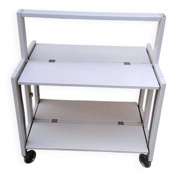 Desserte pliante TOBIA par CIATTI laqué blanc vintage design ITALIE