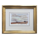 Seaside (Belle-Île). Watercolour by André VERGEAUX (1902-1977)