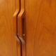 Vintage maple cabinet with drop-down front, Italian design, 1960s.